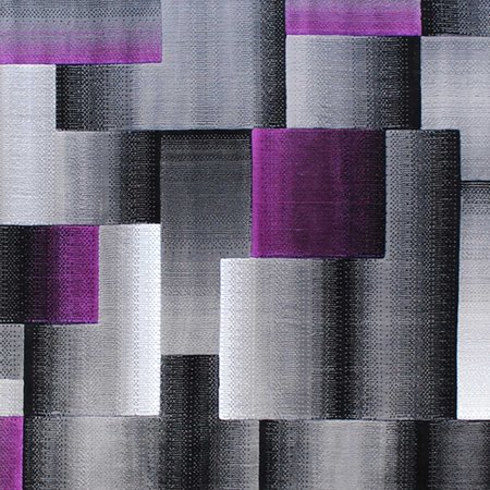 Flash Furniture Purple 5' x 7' Modern Color Blocked Area Rug ACD-RGTRZ861-57-PU-GG